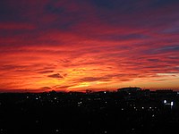 a nice sunset; all pictures taken from the 5th floor of Tech Square Research Building (TSRB)