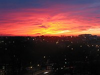 a nice sunset; all pictures taken from the 5th floor of Tech Square Research Building (TSRB)