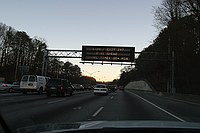 I75 southbound travel time sign when there's a wreck or so.  Drive to school still isn't bad, though.