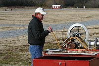 Randy operating the retriever