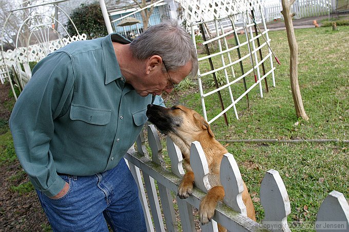 Paul playing with Olive Noel