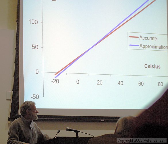 Don Norman explaining his conversion between Celcius and Farenheit (double and add 30)