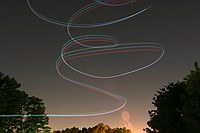 skywriting with the Funplanes Edge 540 foamie and some LEDs.  Charles Frey took the pictures.