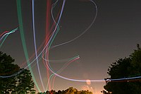 skywriting with the Funplanes Edge 540 foamie and some LEDs.  Charles Frey took the pictures.