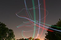 skywriting with the Funplanes Edge 540 foamie and some LEDs.  Charles Frey took the pictures.