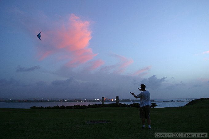 stunt kite over El Morro