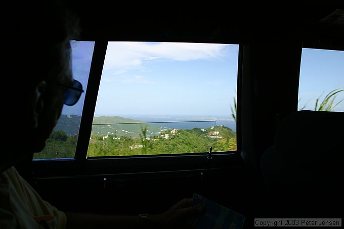 in taxi up to national park on top of Tortola