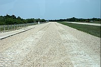 fresh tracks from rolling the shuttle back to the VAB