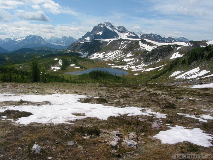 ice and snow from the pass on the way to Egypt Lake via Healy