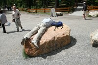 creative places to sleep at Moraine Lake