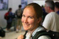 Laura in the Calgary airport