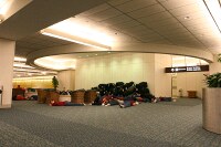 some group of kids completely crashed in the baggage claim of MCO