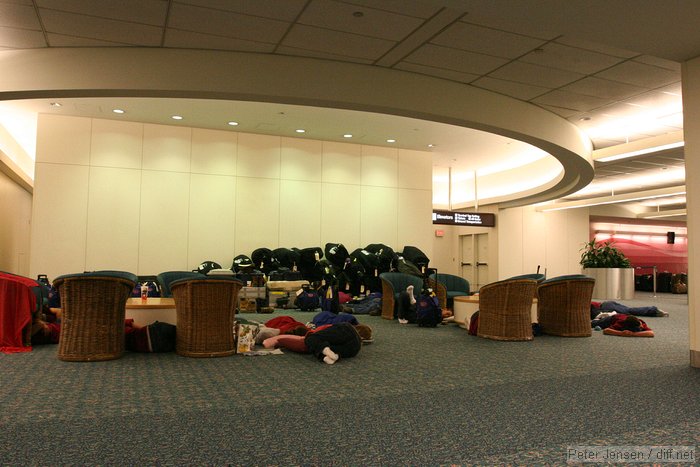 some group of kids completely crashed in the baggage claim of MCO