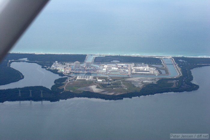 St Lucie nuclear power plant southeast of Ft Pierce