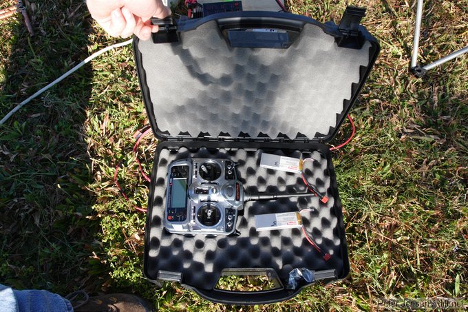 transmitter case and batteries