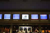 Windows 98 crashed in the Nashville Airport