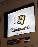 Windows 98 crashed in the Nashville Airport