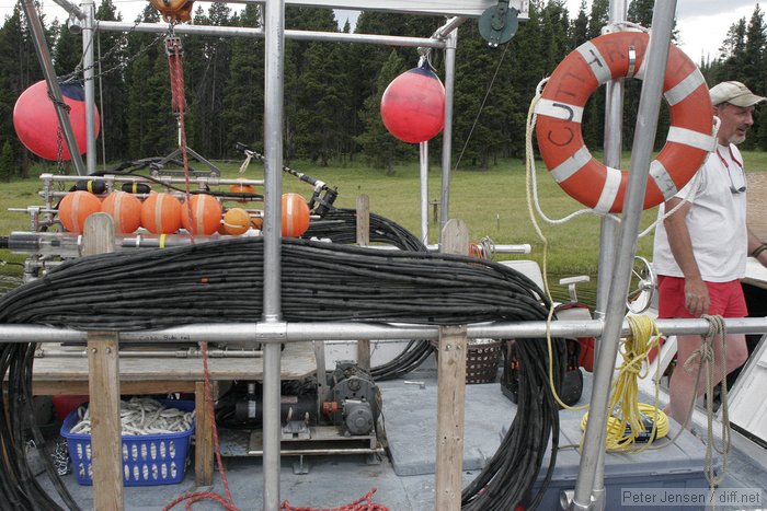 Dave Lovalvo and a remotely operated underwater vehicle he built and campaigns