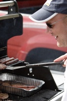 Rusty making tasty BBQ