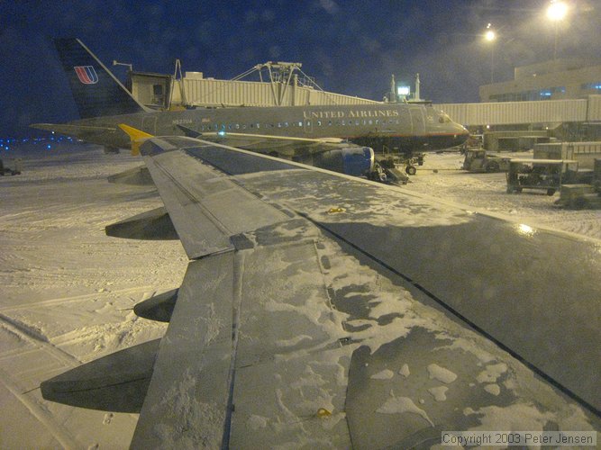 view out the window of the A320 while waiting for the typically interminable United turnaround at Denver