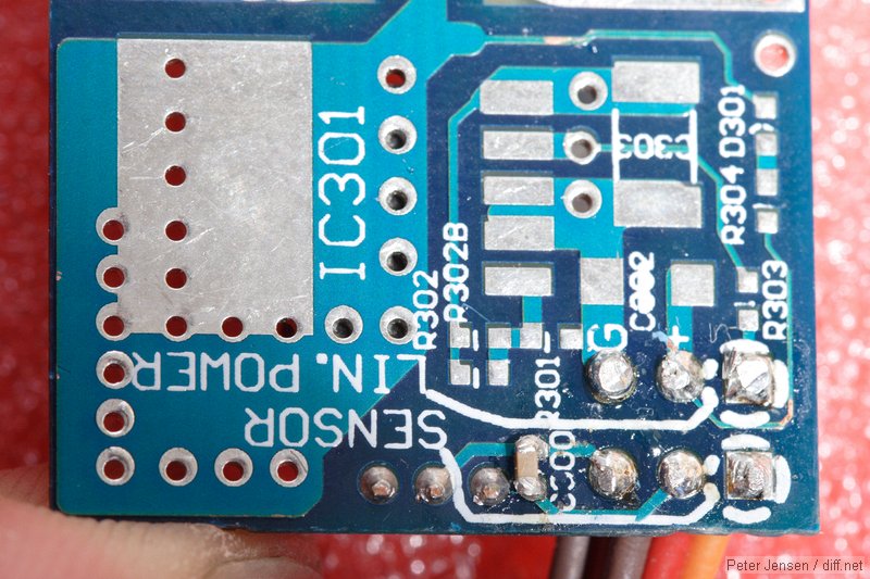 Allegro current sensor, pre-modification for the DragonOSD