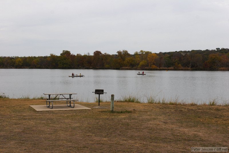 canoers at inks lake state park