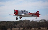 T6 takeoff with gear retraction