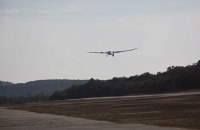 demonstrating climbout with the spoilers deployed