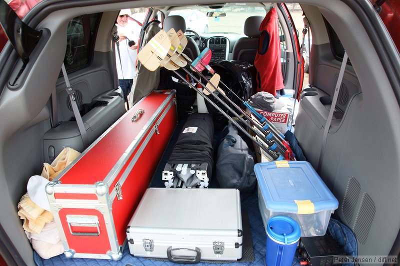 Buddy's van packed for the trip