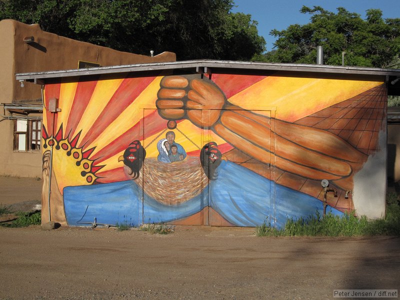 cool mural along Canyon Rd.