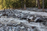 one of the crossings after the trail on the east side of the river was washed out