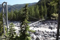 suspension bridge across Carbon River