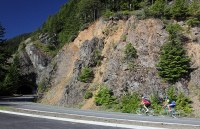 riders on their way up to Hurricane Ridge