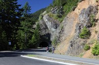 riders on their way up to Hurricane Ridge