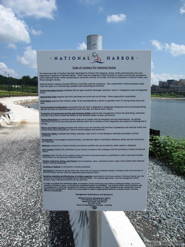 code of conduct for National Harbor