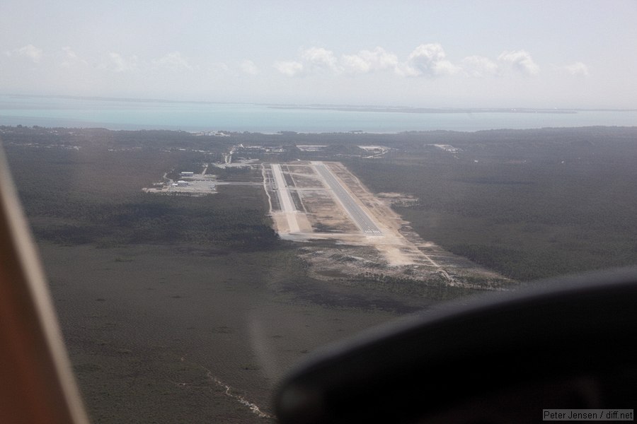 new runway at Marsh Harbor now has approach lights