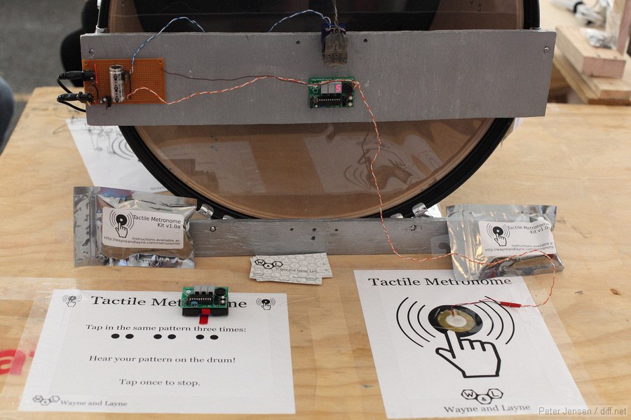 tactile metronome - pretty fun to play with\nhttp://wayneandlayne.com/