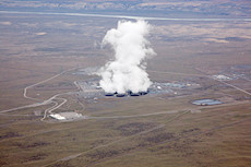 Columbia Generating Station with the Columbia River in the background