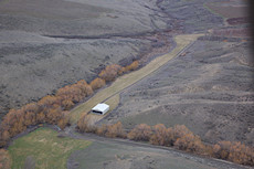 one-way grass strip