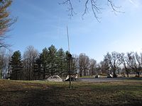 cool contrails at the disc golf course