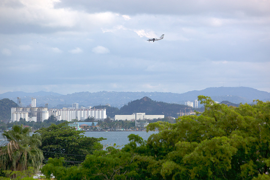 on final for Isla Grande Airport