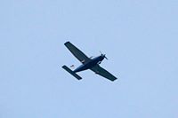 overflying the field