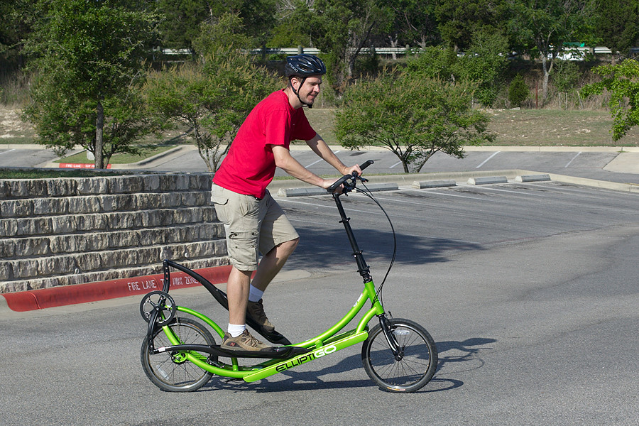 riding the Elliptigo we rented from BSS