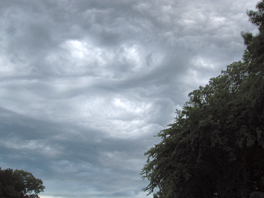 early morning storm clouds kept things cool for a bit