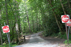 this is the road that you can enter from Cades Cove