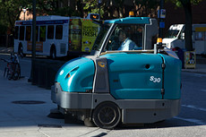 cute street sweeper vehicle