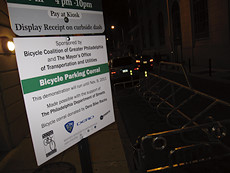 Bicycle Parking Corral with pump