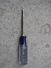 Craftsman 41294 screwdriver used to keep engine from turning while tightening down crankshaft pulley bolt.