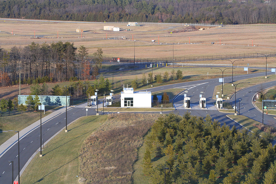 view from the air and space tower