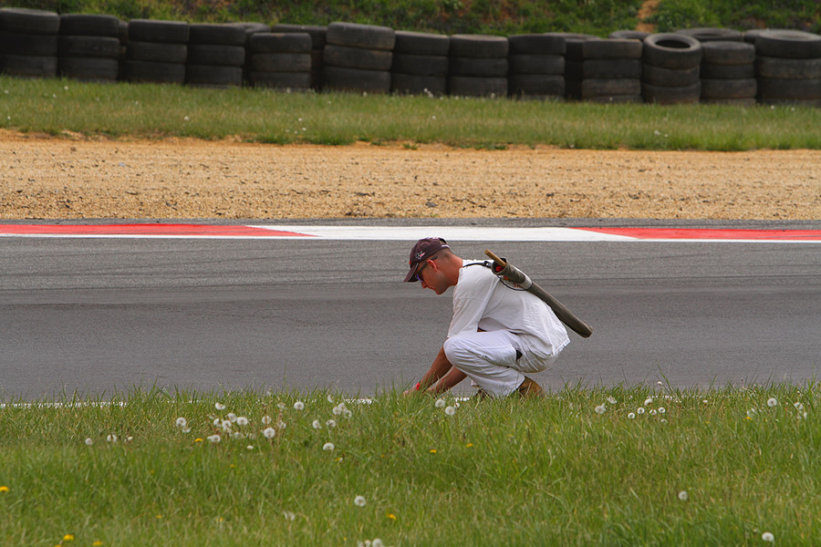 this guy had a tiny camera stashed a few feet off the inside of the track - I bet his video is sick